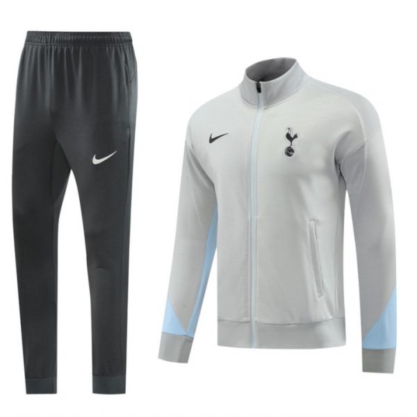 2024 Tottenham Hotspurs Grey Jacket Training Suit Set Football Team Shirt Sports Fashion