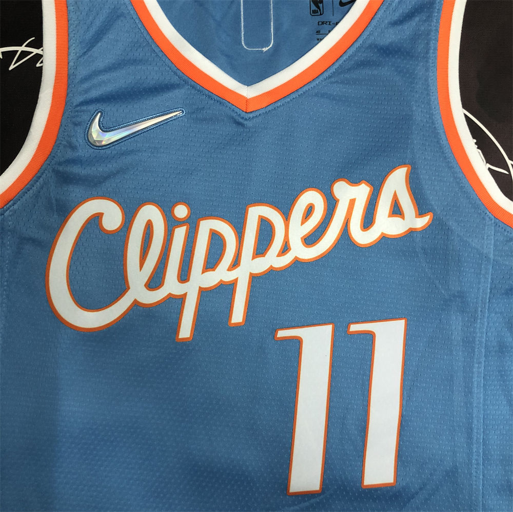 NBA Los Angeles Clippers V-Neck Blue 75th Anniversary Jersey WALL#11 S-XXL
