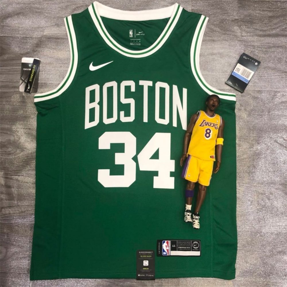 NBA Boston Celtics round neck Retro Green Jersey Pierce#34 S-XXL