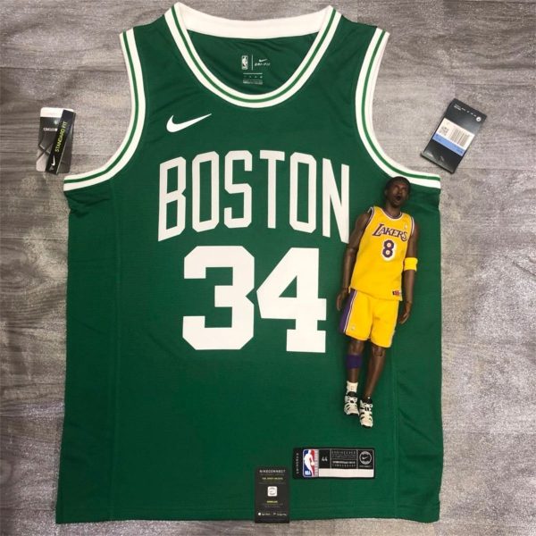 NBA Boston Celtics round neck Retro Green Jersey Pierce#34 S-XXL