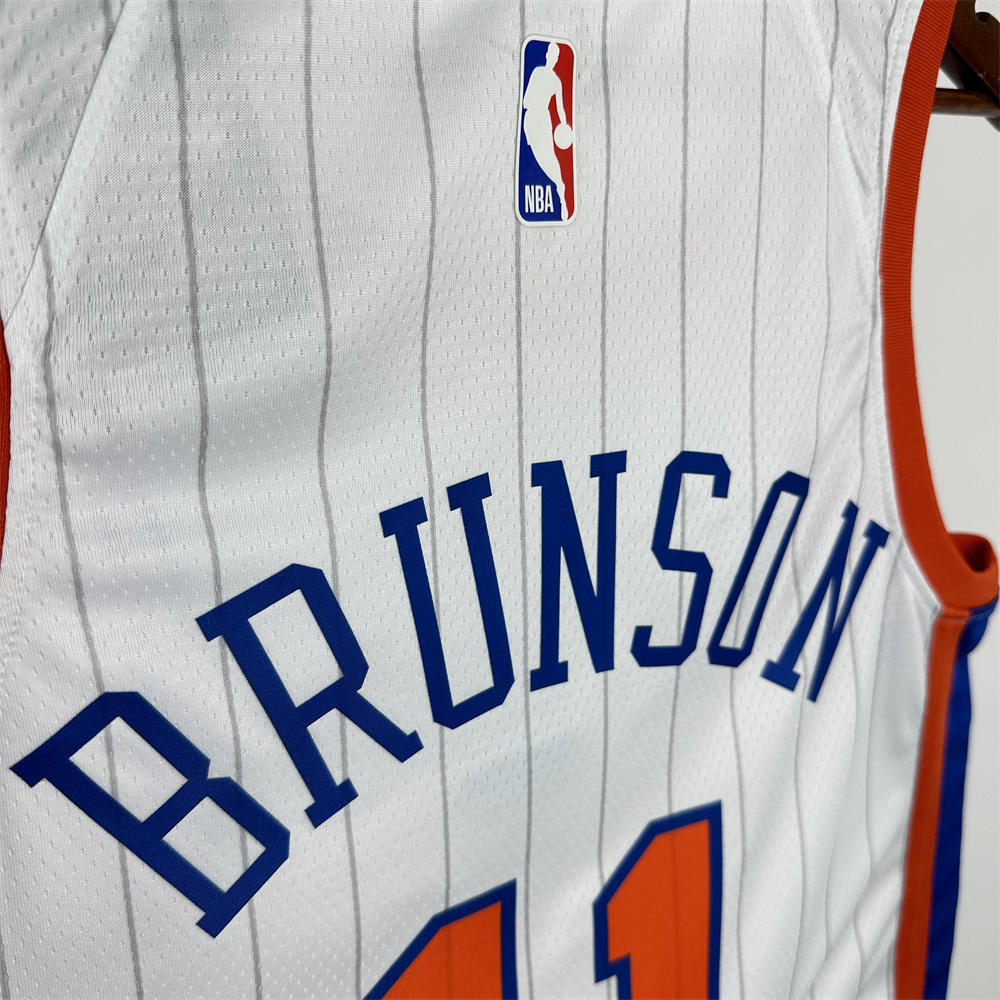 NBA New York Knicks 24/25 City Edition Round Neck White jersey BRUNSON#11 S-XXL