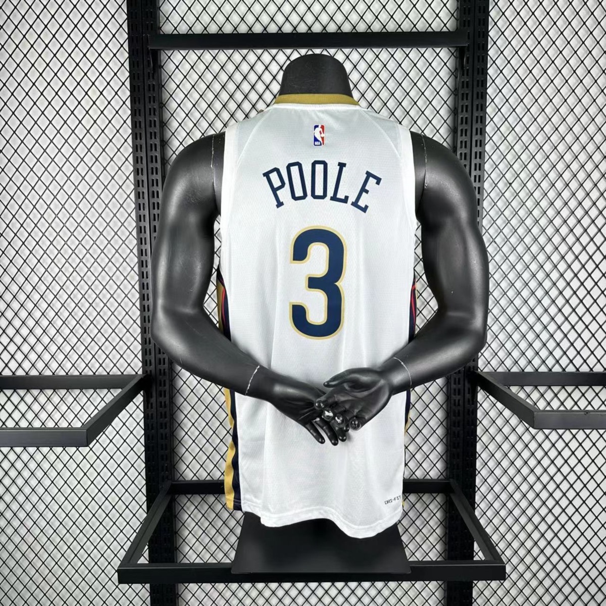 NBA New Orleans Pelicans 2023 V-Neck White jersey POOLE#3
