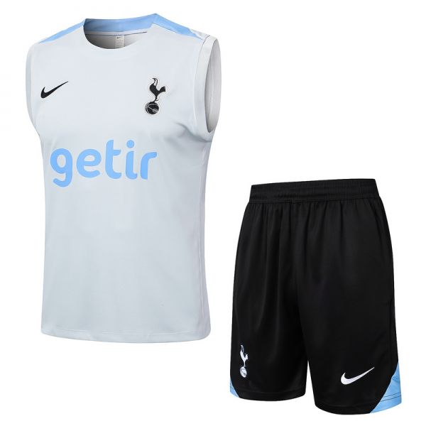 24/25 Tottenham light gray raining Set Shirt and Shorts