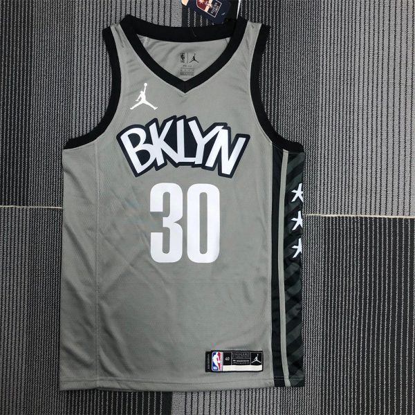 NBA Brooklyn Nets V-neck Grey Jersey CURRY#30 S-XXL