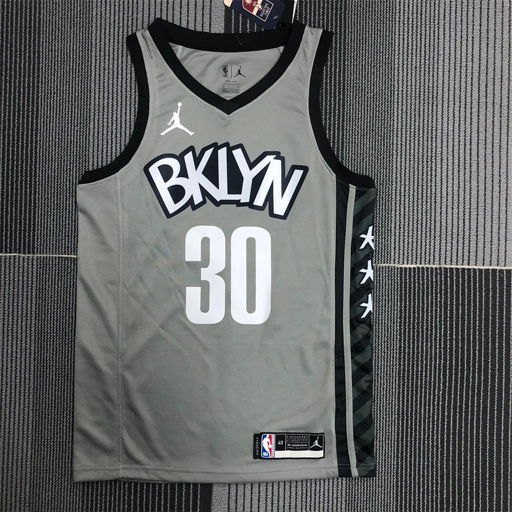 NBA Brooklyn Nets V-neck Grey Jersey CURRY#30 S-XXL