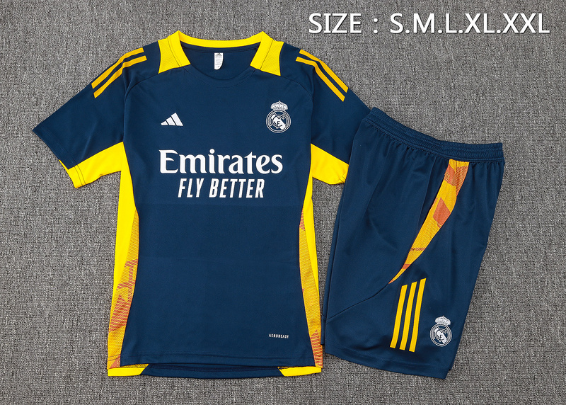 24/25 Real Madrid Royal blue Training Set Shirt and Shorts