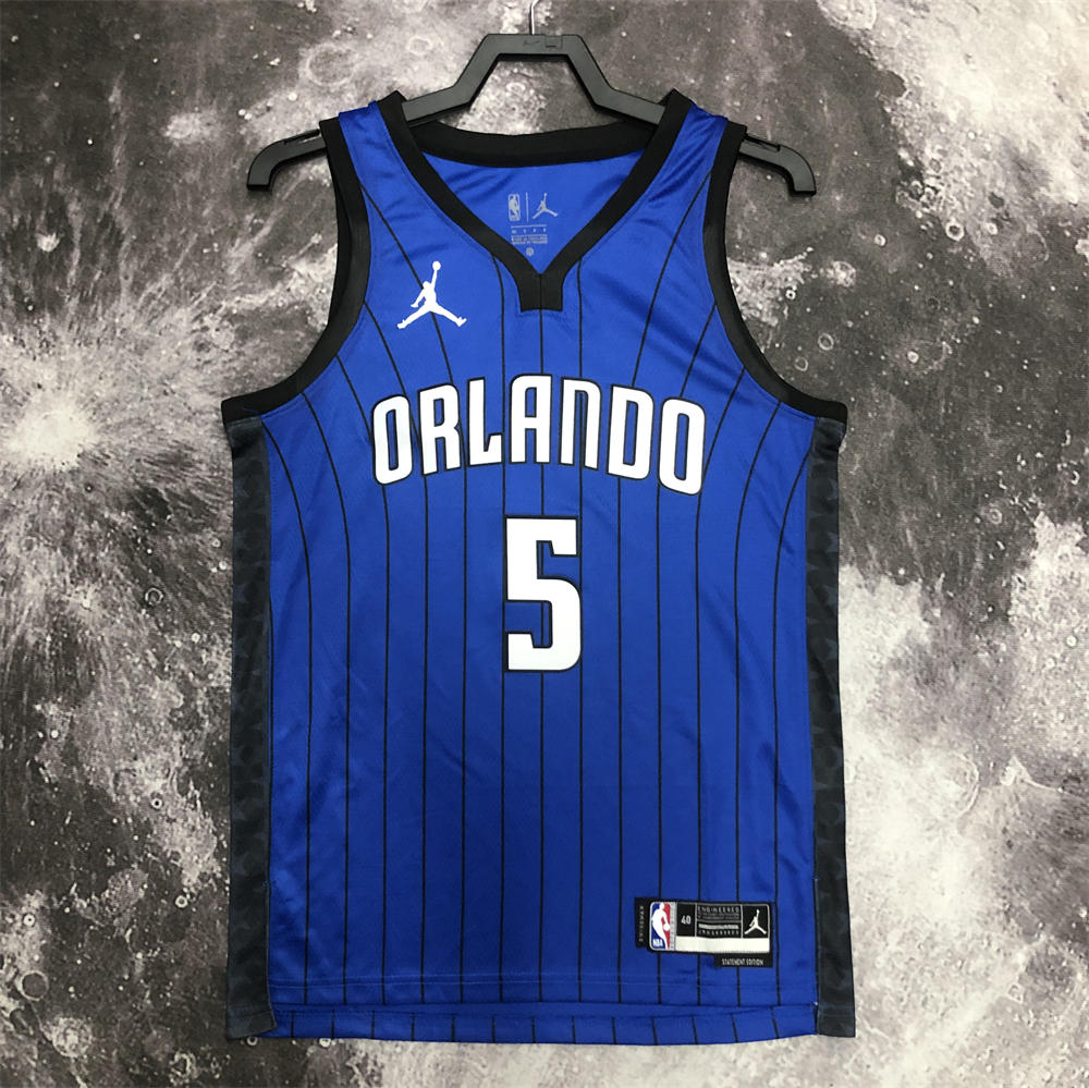 NBA Orlando Magic V-Neck Jersey Blue BANCHERD#5 S-XXL