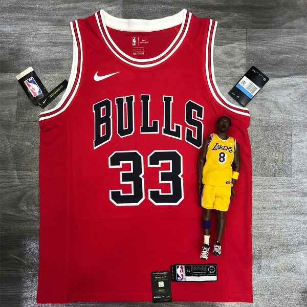NBA Chicago Bulls Round neck Red Jersey PIPPEN#33 S-XXL
