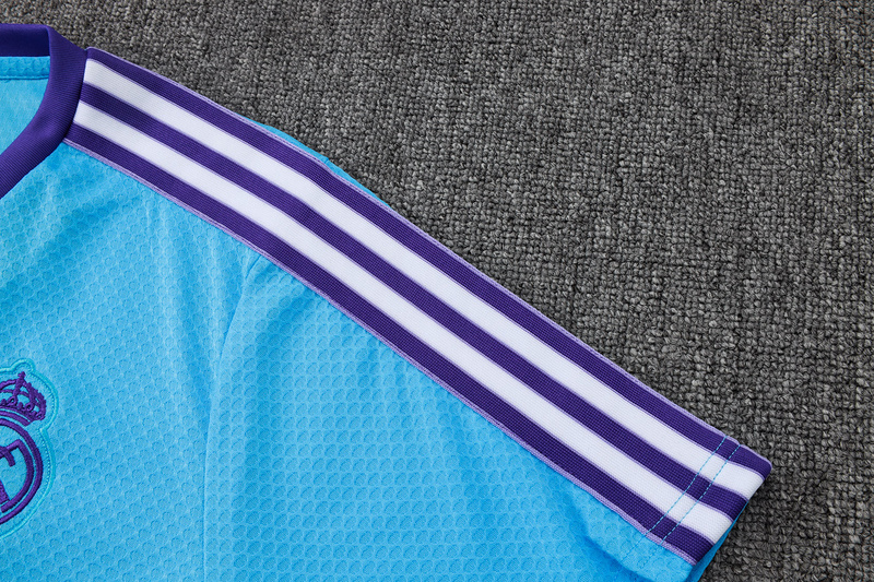 2025/26 Real Madrid Light blue Training Set Shirt and Shorts