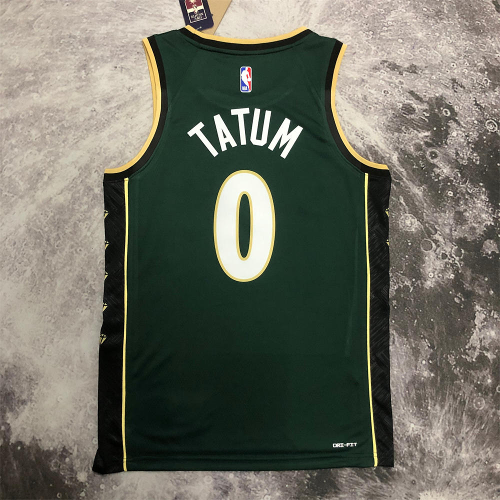 NBA Boston Celtics Round neck Deep Green Jersey Tatum#0 S-XXL