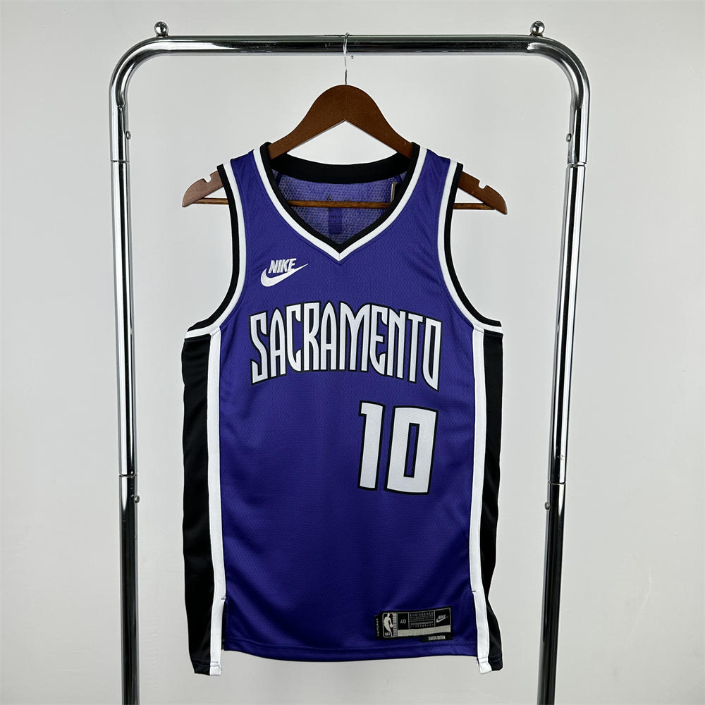 NBA Scaramento Kings 24/25 V-Neck Retro Blue jersey DeROZAN#10 S-XXL