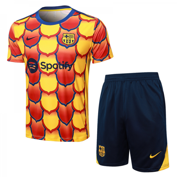 24/25 Barcelona yellow Training Set Shirt and Shorts