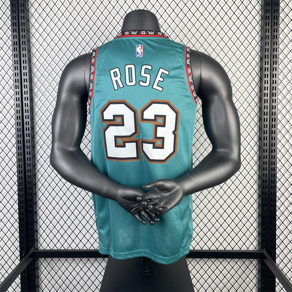 NBA Memphis Grizzies round neck Green Jersey ROSE #23 S-XXL
