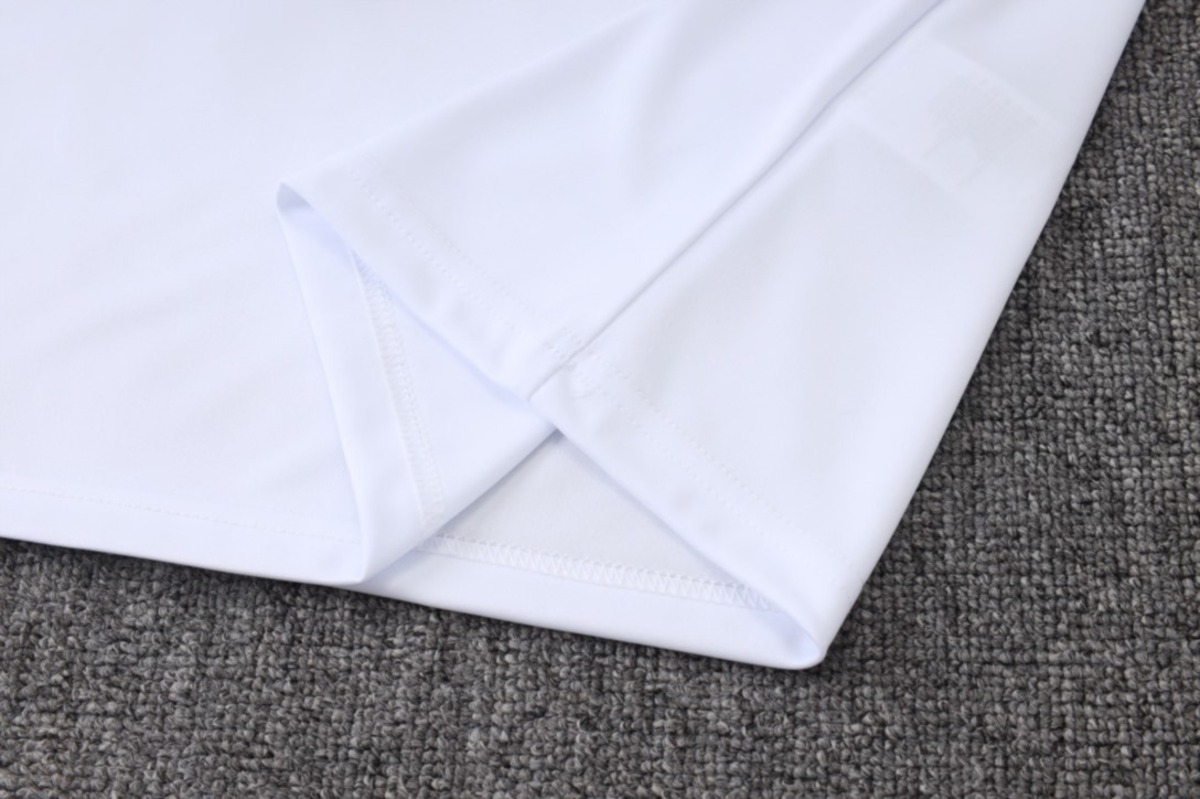 2026 Real Madrid White Long-sleeved half-pull training kit