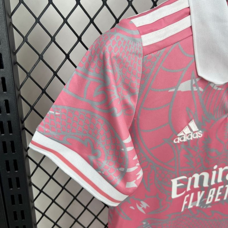 2023/24 Real Madrid Dragon edition pink jersey kids Kits size: 16-28