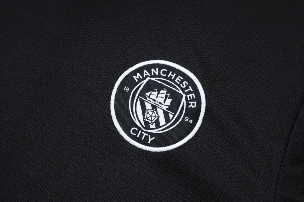 2026 Manchester City Black Training Set Shirt and Shorts