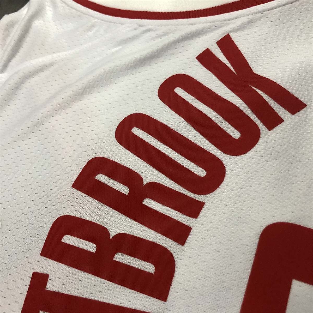 NBA Houston Rockets V-Neck White Jersey WESTBROOK#0 S-XXL