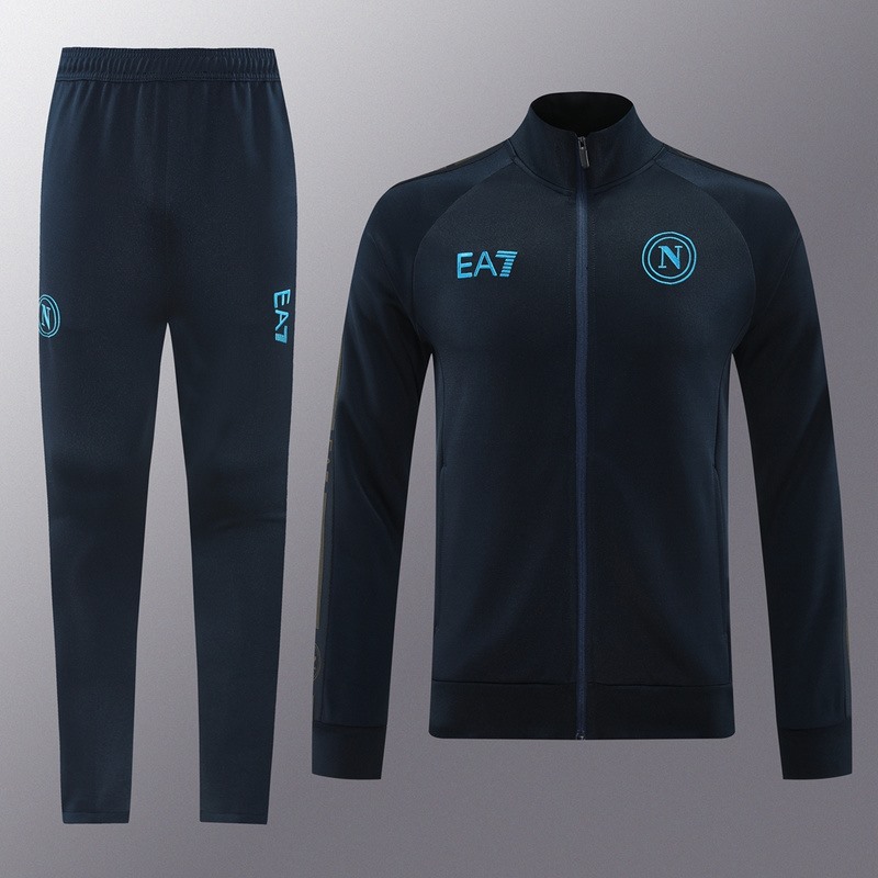 2024 Napoli Royal Blue Jacket Training Suit Set Football Team Shirt Sports Fashion