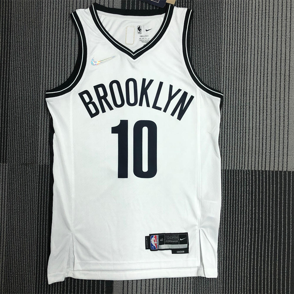 NBA Brooklyn Nets V-Neck White 75th Anniversary Jersey SIMMONS#10 S-XXL