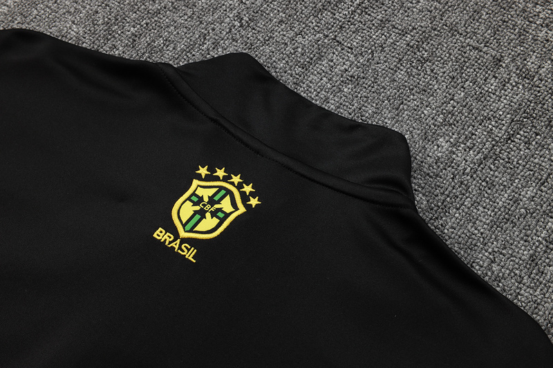 24/25 Brazil Green Long-sleeved half-pull training kit Football team kit