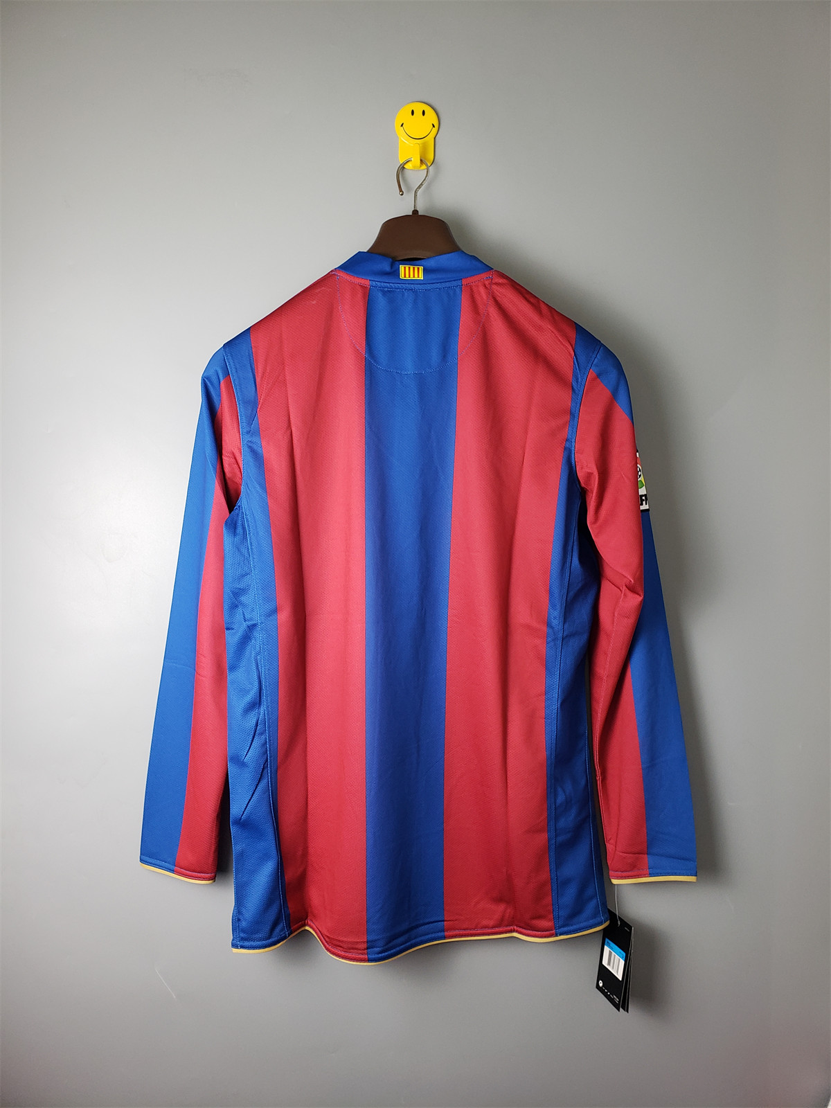 Retro Barcelona 07/08 long sleeves home jersey Fan Version