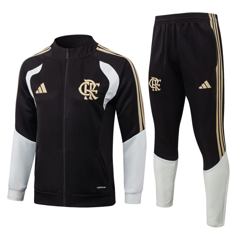 2026 Flamengo Dark brown Jacket Training Suit Set