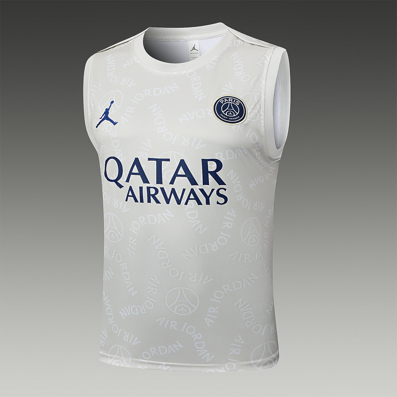 2025/26 Paris Light gray Training Set Shirt and Shorts