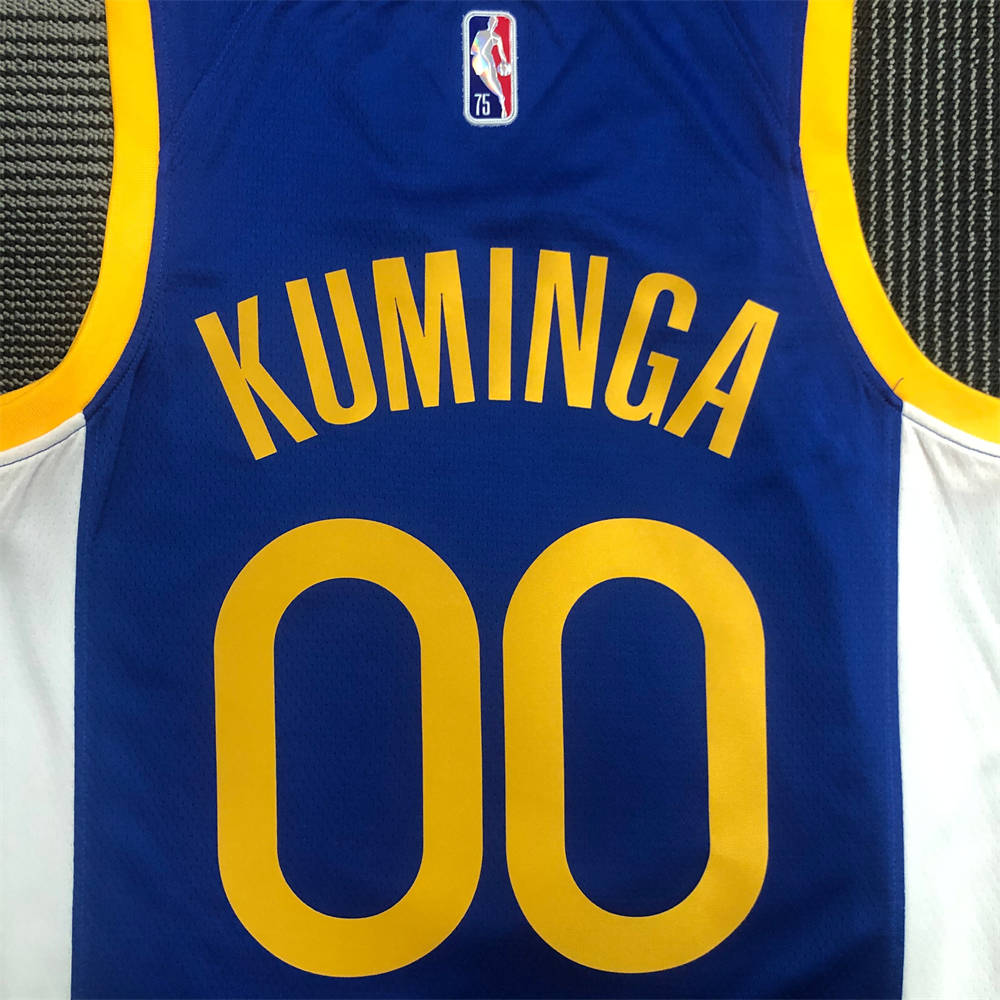 NBA Golden State Warriors V-Neck Blue Jersey KUMINGA#00 S-XXL