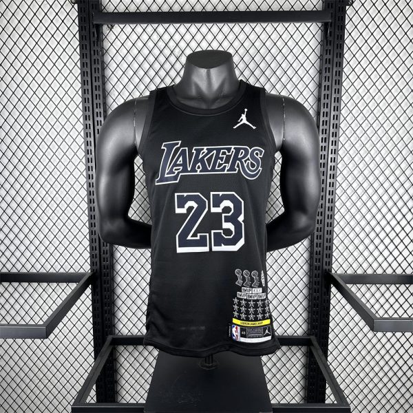 NBA Los Angeles Lakers Honor Edition Black Jersey JAMES#23 S-XXL
