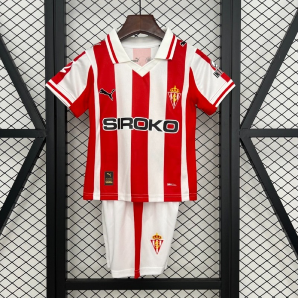 2025/26 Sporting Gijon Home jersey kids Kits size: 16-28