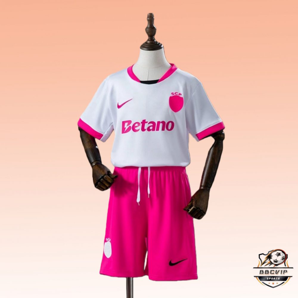 2025/26 Sporting Lisbon October Pink Edition jersey kids Kits size: 16-28