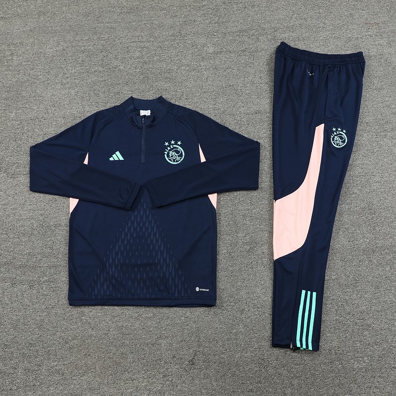 2024 Ajax Royal Blue Jacket Training Suit Set Football Team Shirt Sports Fashion