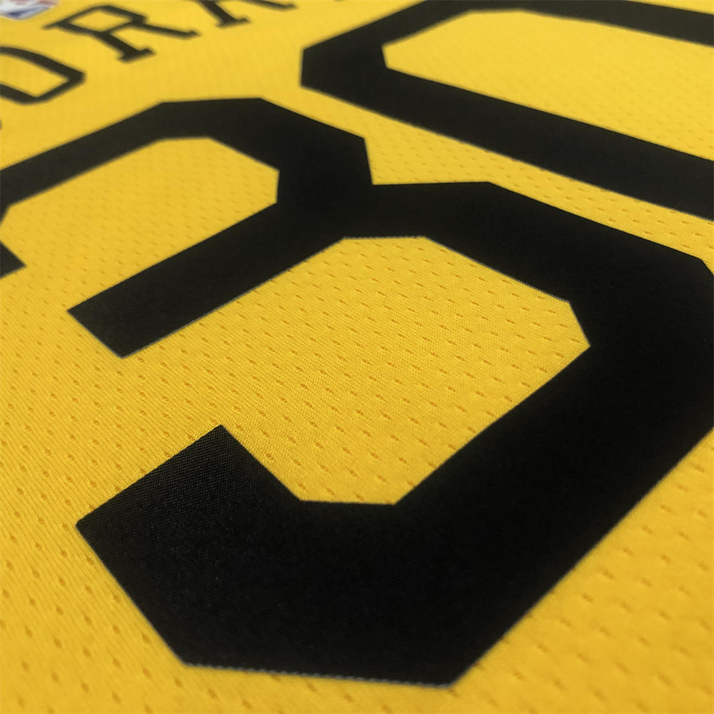 NBA Golden State Warriors V-Neck Yellow Jersey CURRY#30 S-XXL