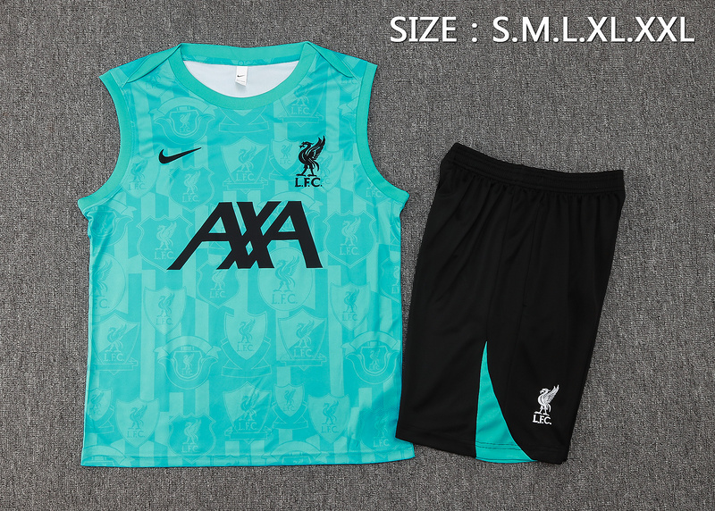 24/25 Liverpool Blue Training Set Shirt and Shorts
