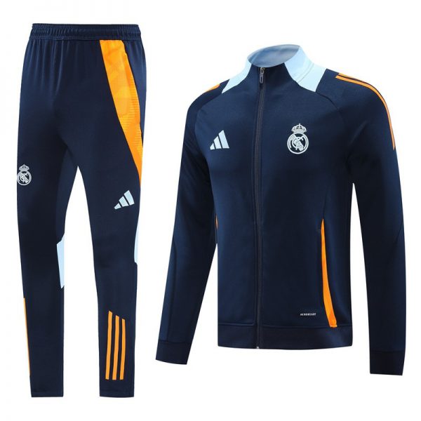 2024 Real Madrid Royal Blue Jacket Training Suit Set Football Team Shirt Sports Fashion
