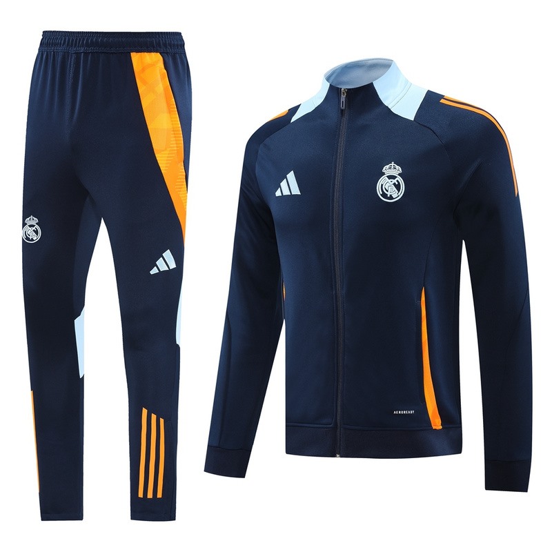 2024 Real Madrid Royal Blue Jacket Training Suit Set Football Team Shirt Sports Fashion