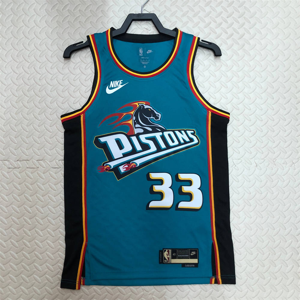 NBA Detroit PIstons Round Neck jersey HILL#33 S-XXL