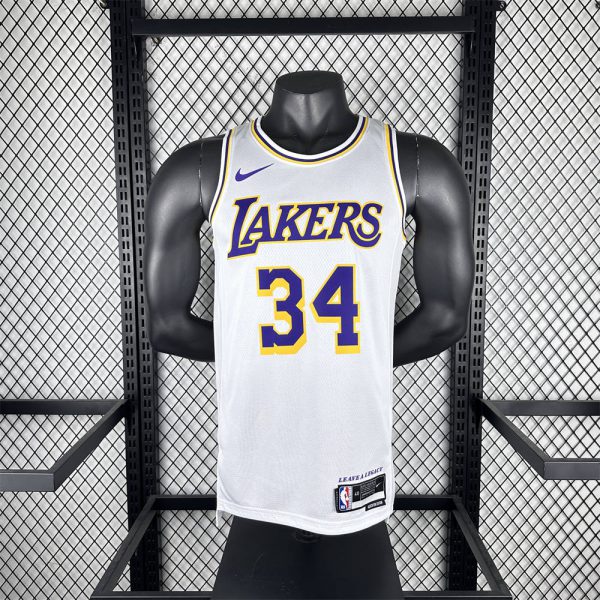 NBA Los Angeles Lakers O'NEAL#34 2022/23 White Association Edition Swingman Jersey S-XXL