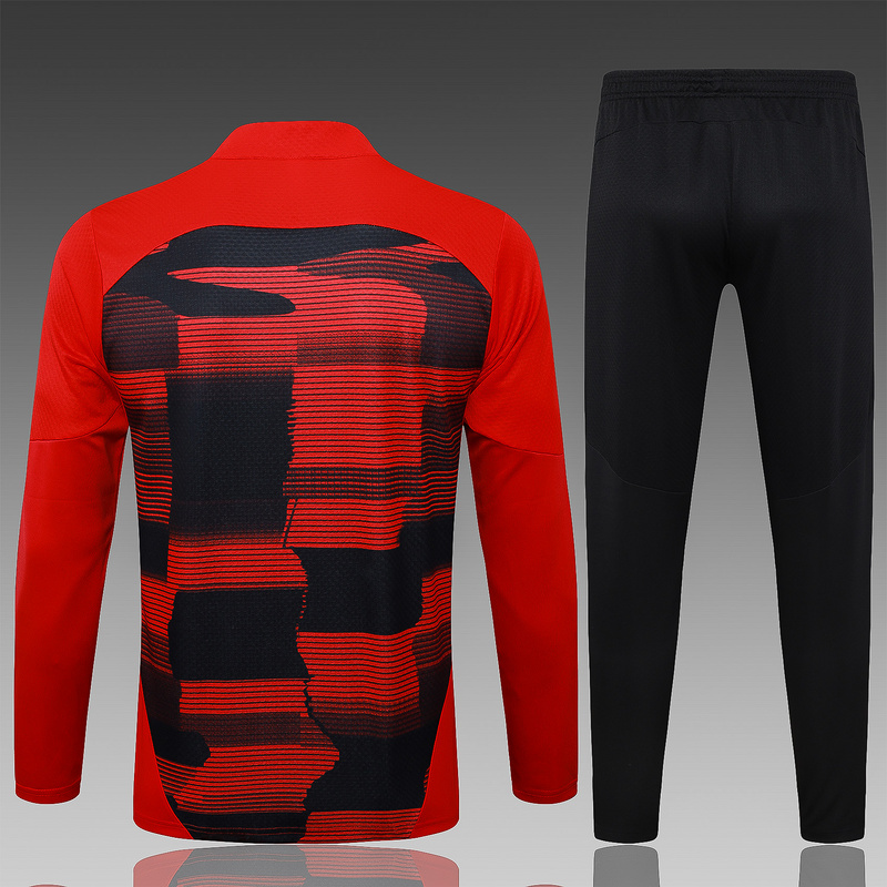 24/25 AC Milan Red Long-sleeved half-pull training kit Football team kit