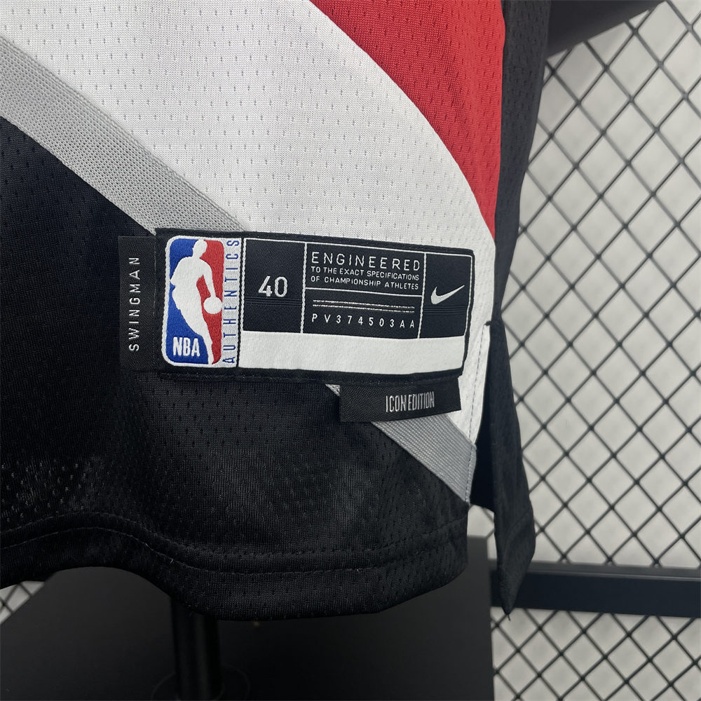 NBA Portland Trail Blazers 2023 V-Neck Black jersey HENDERSON#00 S-XXL