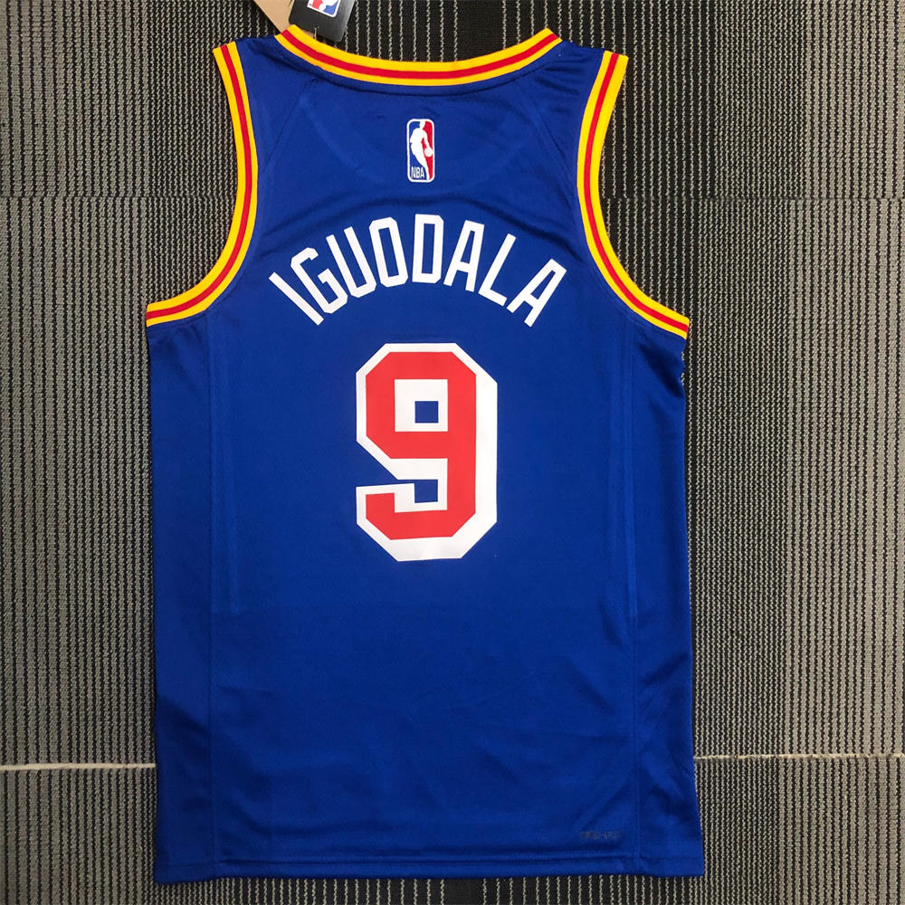 NBA Golden State Warriors Round Neck Blue Jersey IGUODALA#9 S-XXL