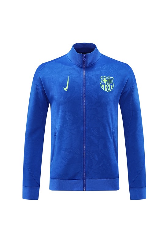 2024 Barcelona Blue Jacket Training Suit Set Football Team Shirt Sports Fashion