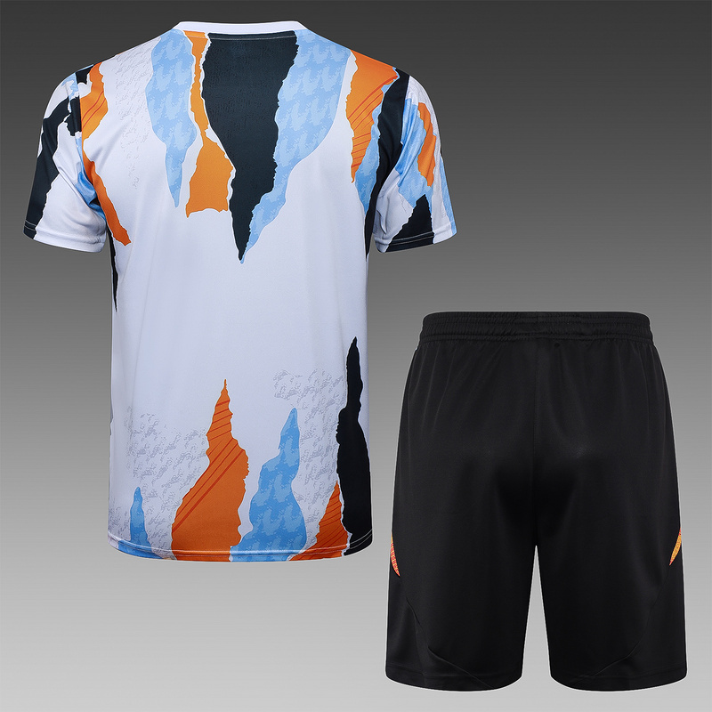 24/25 Real Madrid Blue yellow white Training Set Shirt and Shorts