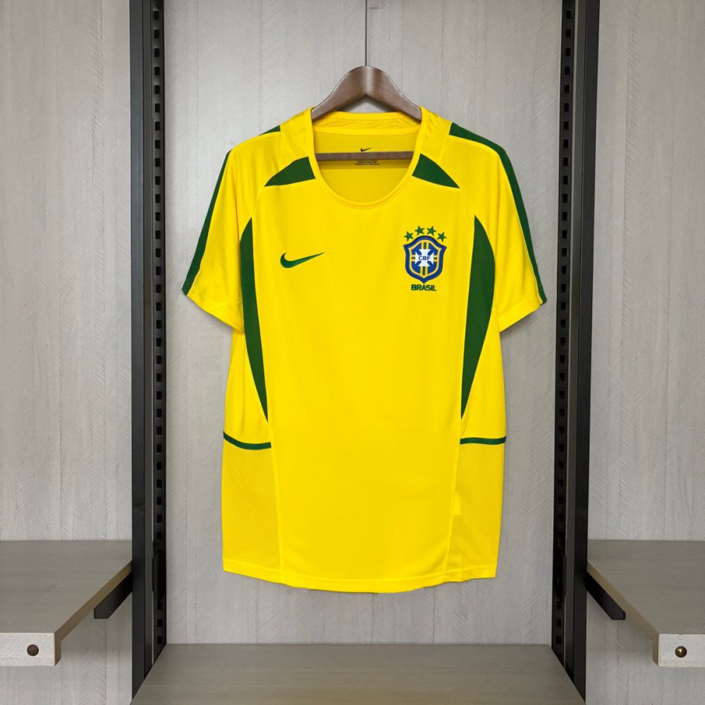 Retro 2002 Brazil Home Jersey Fan Version (2002 World Cup Remake)