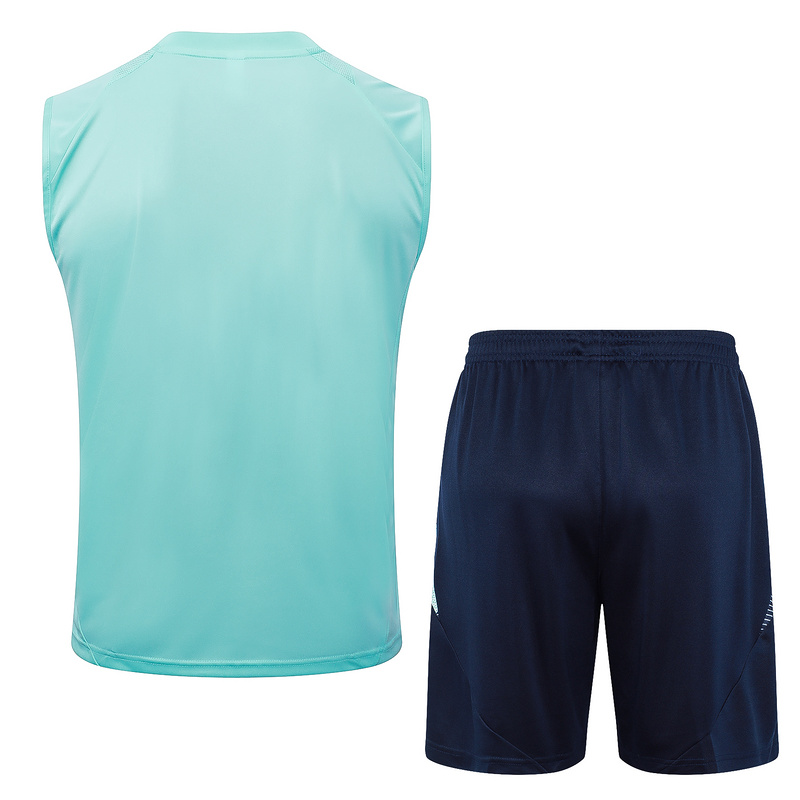 24/25 Real Madrid Light green Training Set Shirt and Shorts