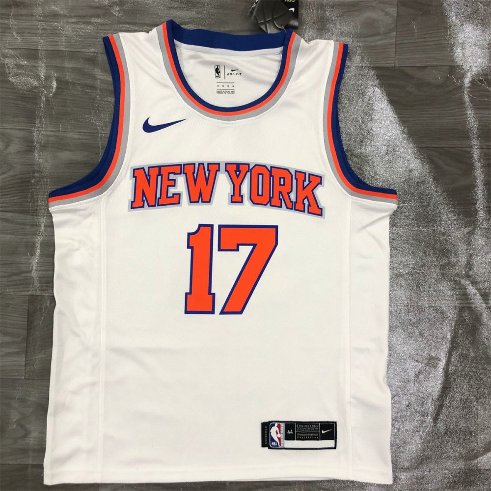 NBA New York Knicks Round Neck White jersey LIN#17 S-XXL