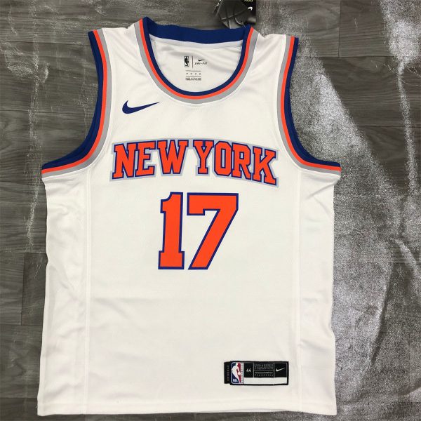 NBA New York Knicks Round Neck White jersey LIN#17 S-XXL