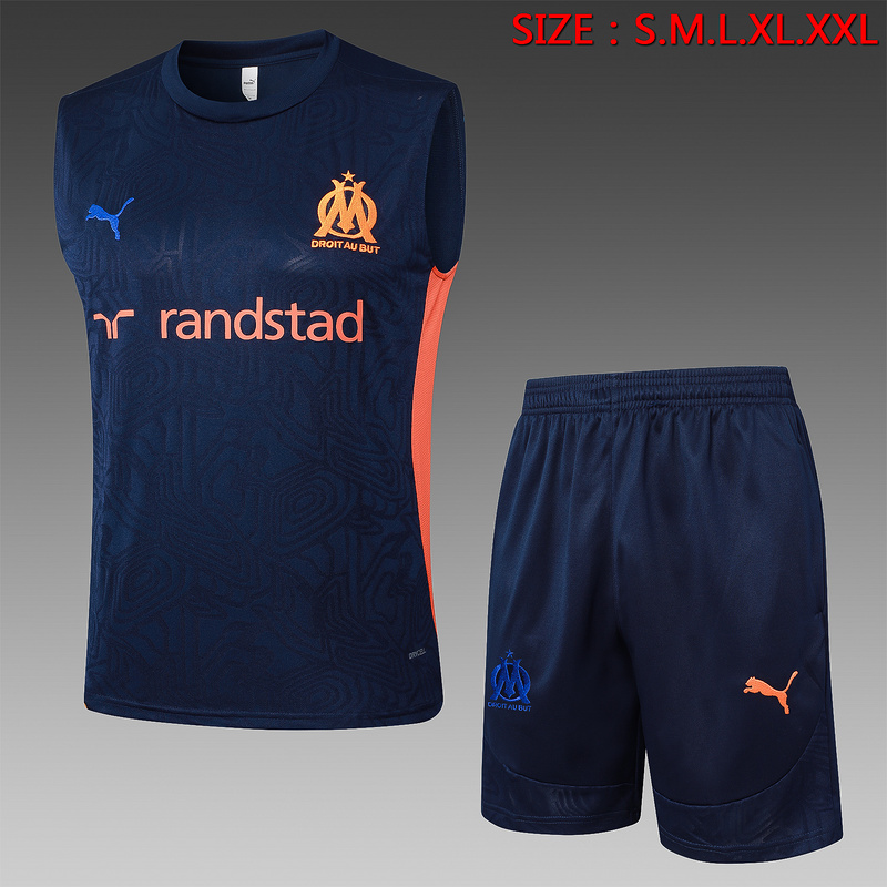 24/25 Marseilles Royal blue Training Set Shirt and Shorts