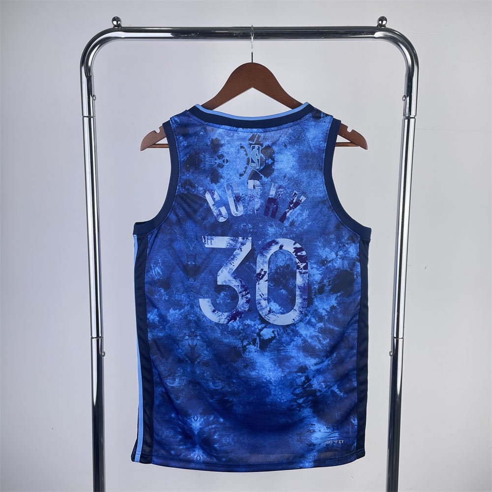 NBA Golden State Warriors V-Neck Honor edition Blue Jersey CURRY#30 S-XXL
