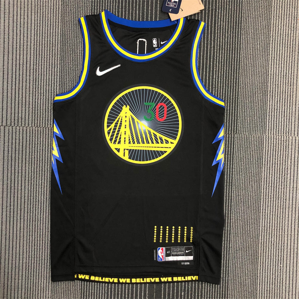 NBA Golden State Warriors V-Neck Mexico Edition 75th Anniversary Black Jersey CURRY#30 S-XXL